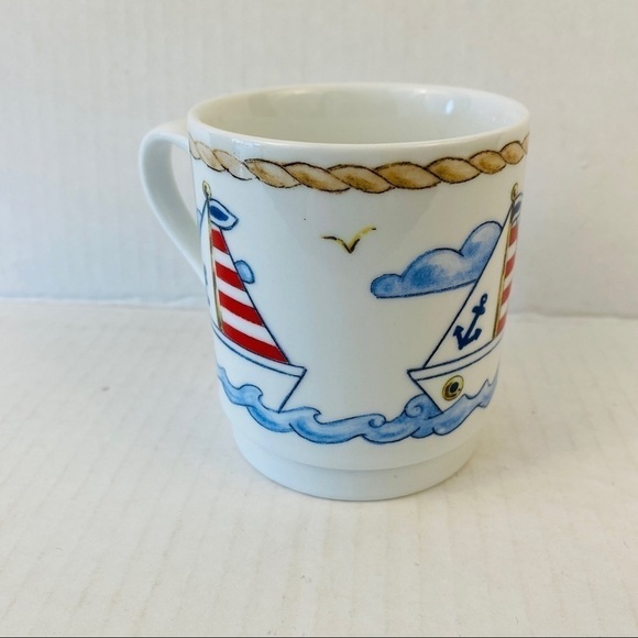 LENOX mug sailboat children’s dinner set small cocoa hot chocolate 8 oun… - Picture 5 of 8